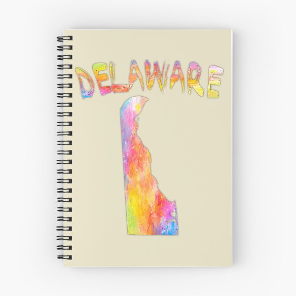 Item preview, Delaware State Map - Vibrant Abstract Watercolor Art designed and sold by mashmosh.