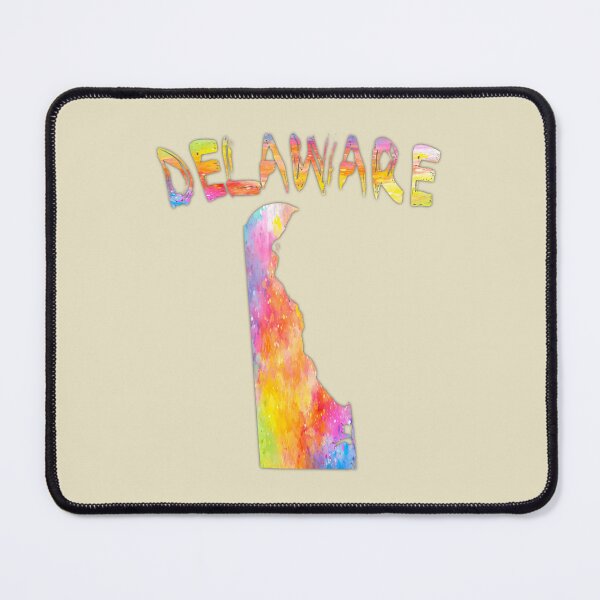 Item preview, Delaware State Map - Vibrant Abstract Watercolor Art designed and sold by mashmosh.