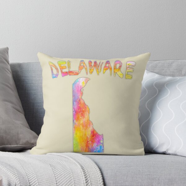 Item preview, Delaware State Map - Vibrant Abstract Watercolor Art designed and sold by mashmosh.