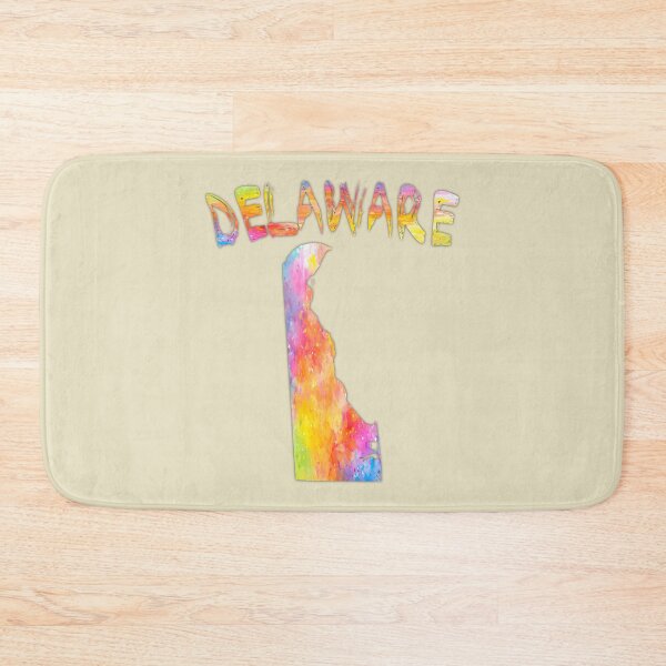 Item preview, Delaware State Map - Vibrant Abstract Watercolor Art designed and sold by mashmosh.