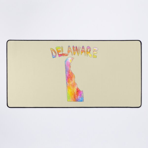 Item preview, Delaware State Map - Vibrant Abstract Watercolor Art designed and sold by mashmosh.
