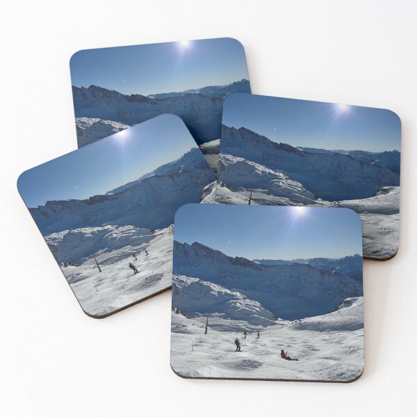 Item preview, Sunlit Alpine Descent – Skiing in Val Thorens designed and sold by MysticAurora.