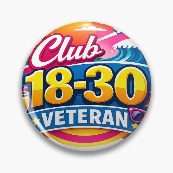 Item preview, Club 18–30 Veteran – Funny Milestone Birthday Humour Party Design designed and sold by GarnerSupplyCo.