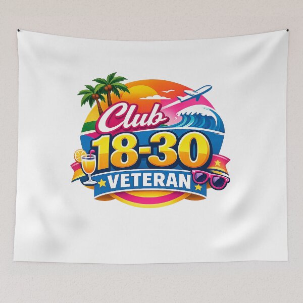 Item preview, Club 18–30 Veteran – Funny Milestone Birthday Humour Party Design designed and sold by GarnerSupplyCo.
