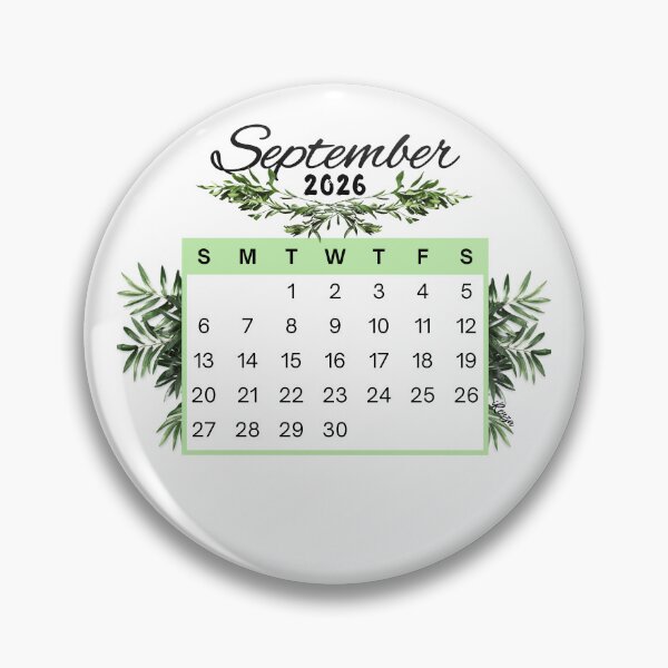Item preview, September 2026 Calendar Plant Design designed and sold by iRenza.