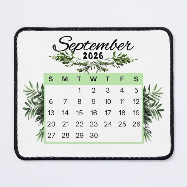 Item preview, September 2026 Calendar Plant Design designed and sold by iRenza.