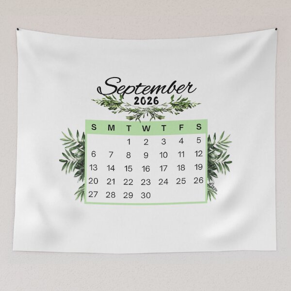 Item preview, September 2026 Calendar Plant Design designed and sold by iRenza.