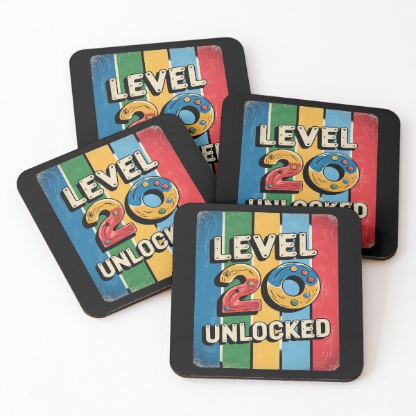 Item preview, Mens Level 20 Unlocked Video Gamer 20 Year Old 20th Birthday  designed and sold by angolinnArt.