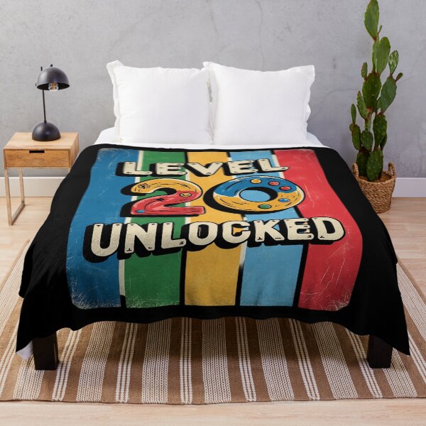 Item preview, Mens Level 20 Unlocked Video Gamer 20 Year Old 20th Birthday designed and sold by angolinnArt.