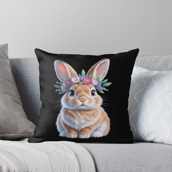 Artikelvorschau, Osterhase Kaninchen Frauen - Happy Bunny Flower entworfen und verkauft von ProudForFunny.