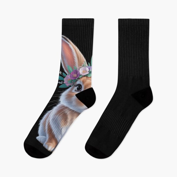 Artikelvorschau, Osterhase Kaninchen Frauen - Happy Bunny Flower entworfen und verkauft von ProudForFunny.