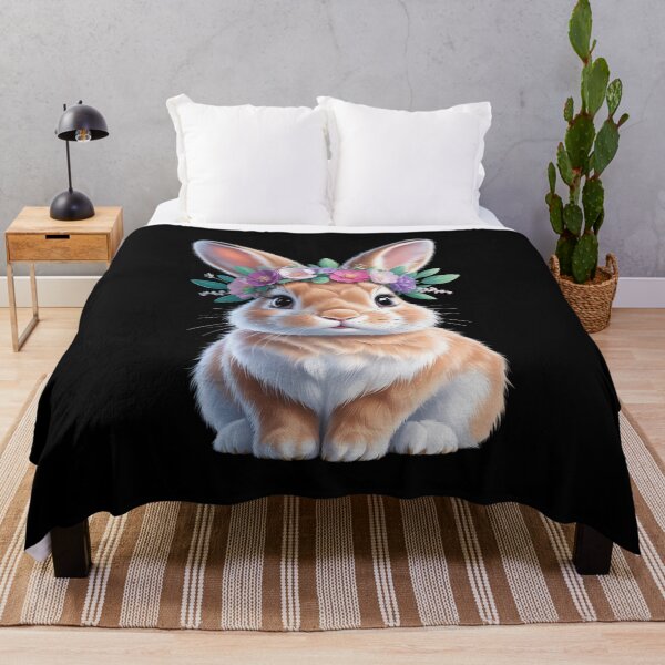Artikelvorschau, Osterhase Kaninchen Frauen - Happy Bunny Flower entworfen und verkauft von ProudForFunny.