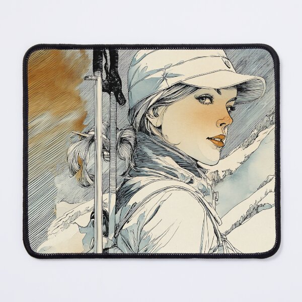 Item preview, Alpine Wanderer - Mountain Hiker Portrait designed and sold by Banal25.