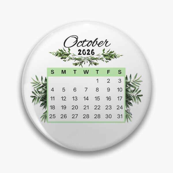 Item preview, October 2026 Calendar Plant Design designed and sold by iRenza.