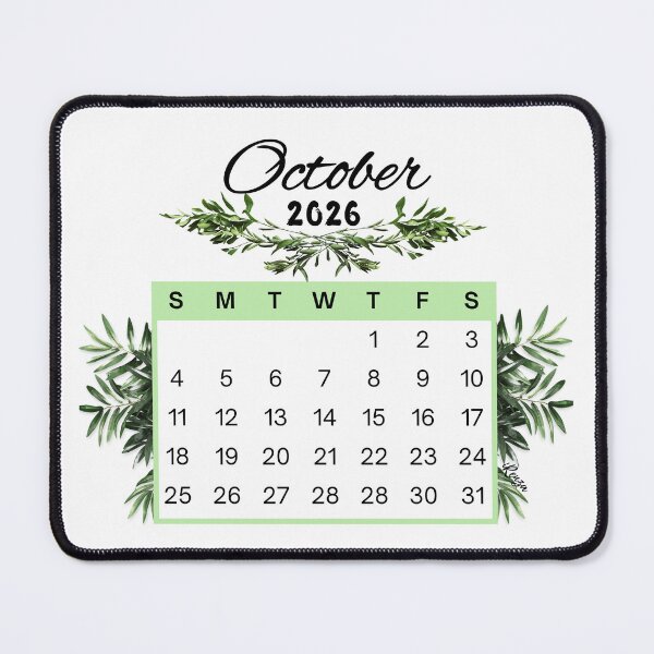 Item preview, October 2026 Calendar Plant Design designed and sold by iRenza.