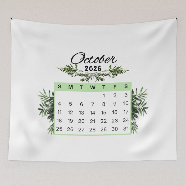 Item preview, October 2026 Calendar Plant Design designed and sold by iRenza.