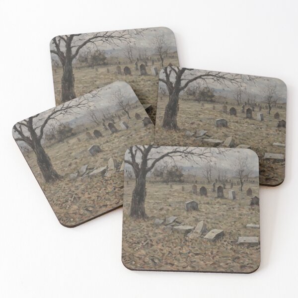 Item preview, Abandoned Graveyard – Melancholic Landscape with Weathered Tombstones designed and sold by Visualynx.