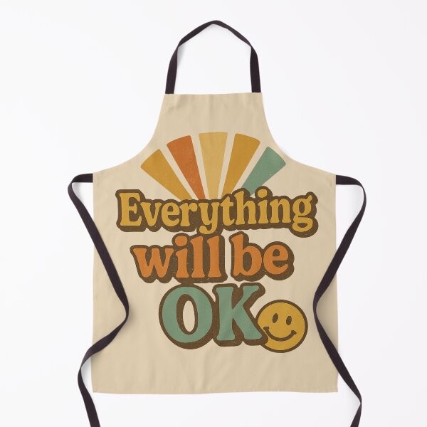 Item preview, Everything Will Be OK Positive Retro Typography Smiley Design designed and sold by astersgraphics.