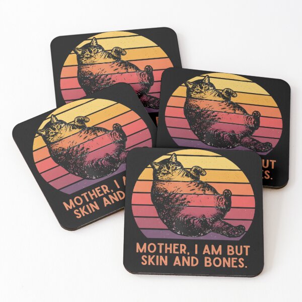 Item preview, Mother, I Am But Skin and Bones Cat designed and sold by THREE LITTLE BEANS.