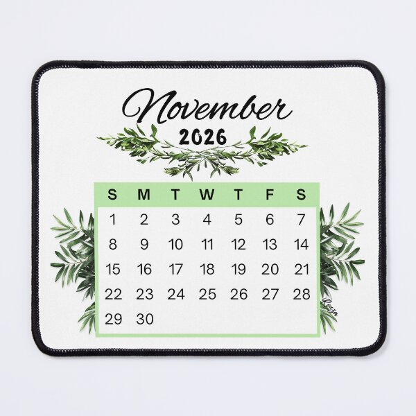 Item preview, November 2026 Calendar Plant Design designed and sold by iRenza.