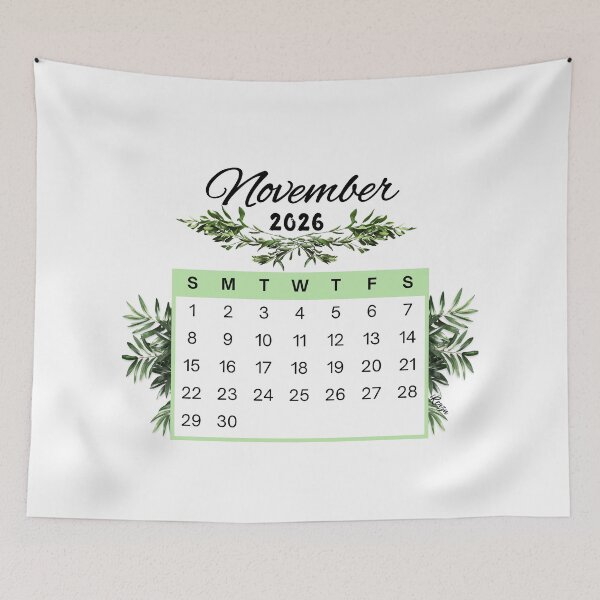 Item preview, November 2026 Calendar Plant Design designed and sold by iRenza.