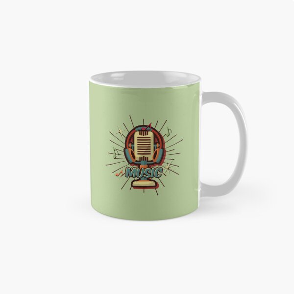 Item preview, Retro Music Microphone Illustration – Vintage Audio Podcast & Music Lover Design designed and sold by MUKUND FASHION DESIGN.