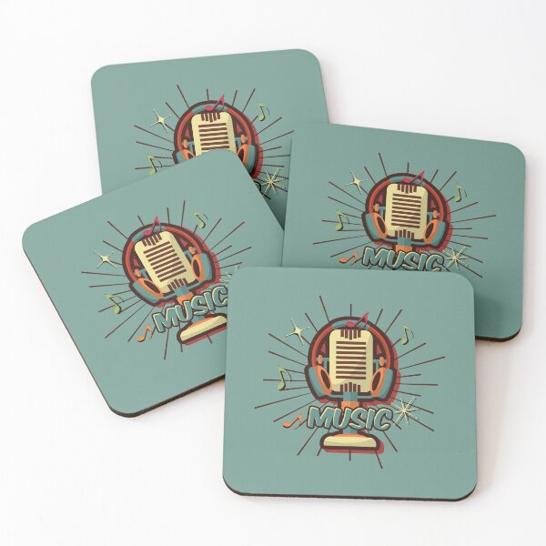 Item preview, Retro Music Microphone Illustration – Vintage Audio Podcast & Music Lover Design designed and sold by MUKUND FASHION DESIGN.