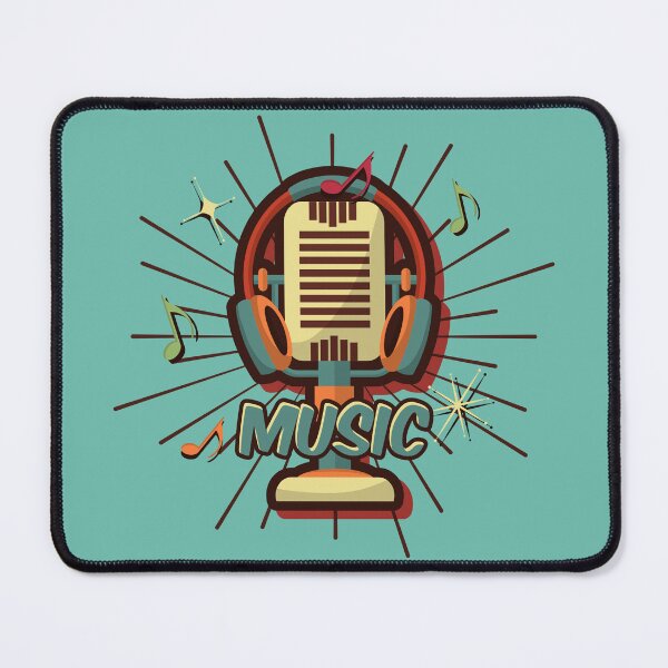Item preview, Retro Music Microphone Illustration – Vintage Audio Podcast & Music Lover Design designed and sold by MUKUND FASHION DESIGN.