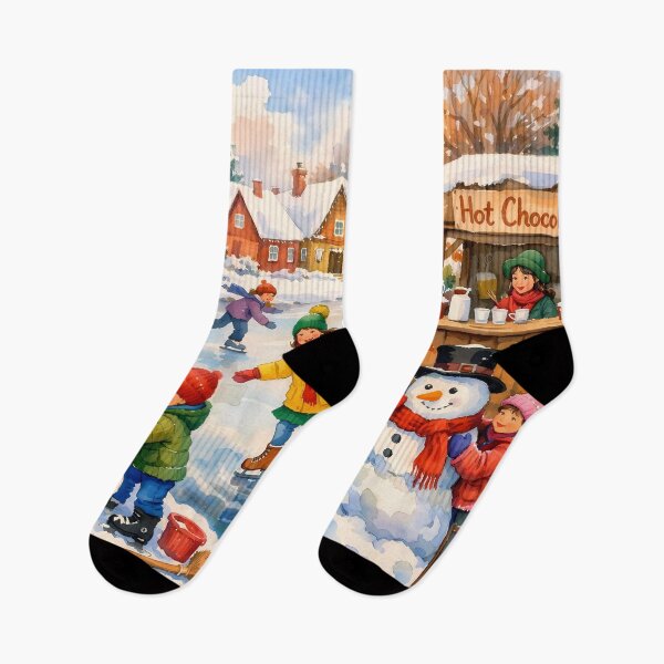 Item preview, Winter Fun in a Snowy Village designed and sold by cuprum.