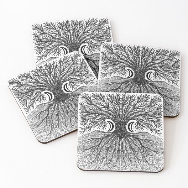 Item preview, Mystical Black & White Tree of Life designed and sold by MelZahrArt.