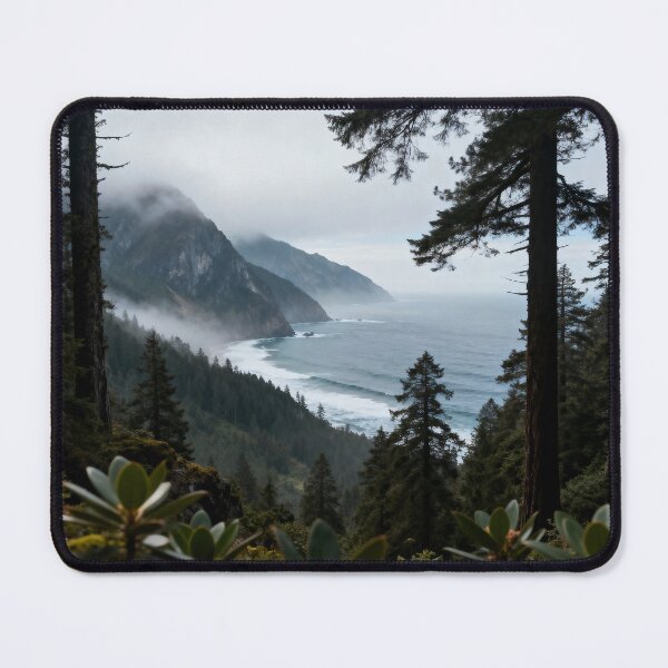 Item preview, Misty Coastal Forest Ocean View designed and sold by Bright Vibe Designs.