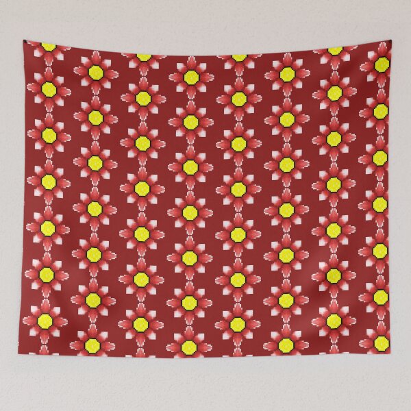 Item preview, Deep Red Pixel Flower designed and sold by UbiquitousScar.