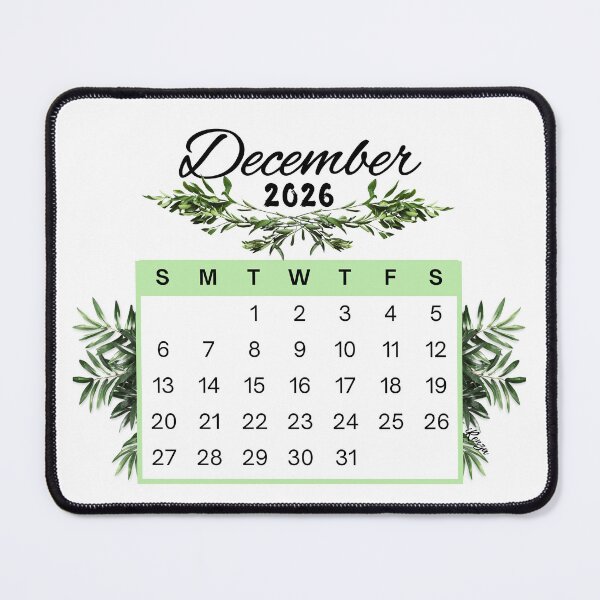 Item preview, December 2026 Calendar Plant Design designed and sold by iRenza.
