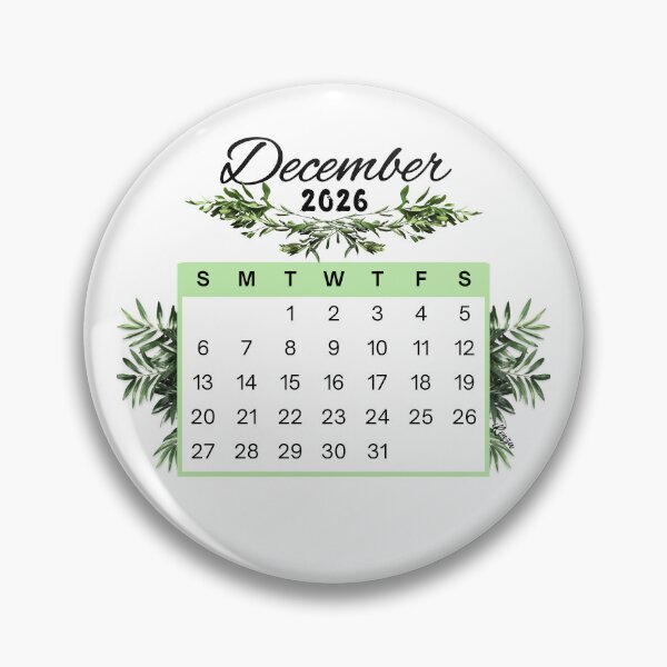 Item preview, December 2026 Calendar Plant Design designed and sold by iRenza.