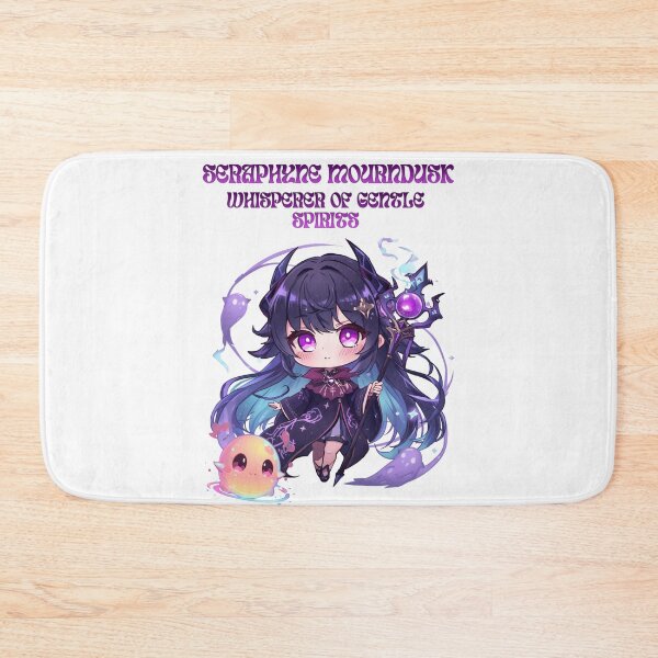 Artikelvorschau, Seraphyne Mourndusk – Niedliche Nekromantin der dunklen Geister | Chibi-Anime-Fantasy-Kunst entworfen und verkauft von Monzora.
