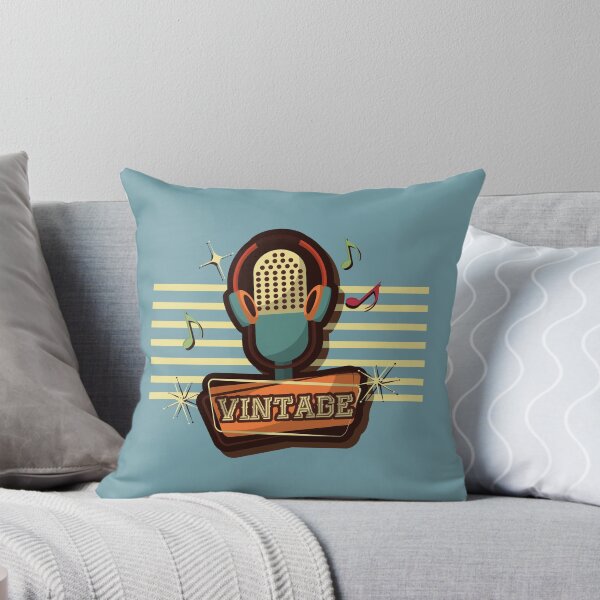 Item preview, Vintage Microphone with Headphones – Retro Music Lover Audio Podcast Design designed and sold by MUKUND FASHION DESIGN.