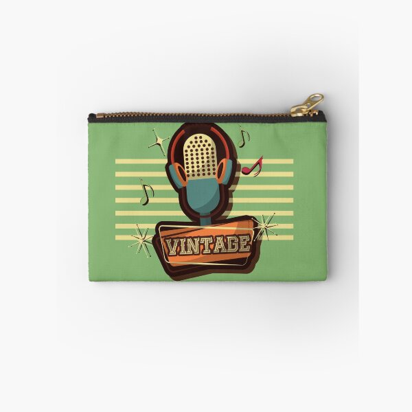Item preview, Vintage Microphone with Headphones – Retro Music Lover Audio Podcast Design designed and sold by MUKUND FASHION DESIGN.