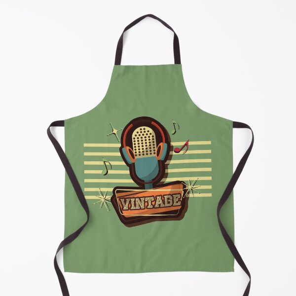 Item preview, Vintage Microphone with Headphones – Retro Music Lover Audio Podcast Design designed and sold by MUKUND FASHION DESIGN.