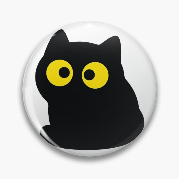 Item preview, The Void Stares Back - Minimalist Black Cat Blob designed and sold by Petzzz.