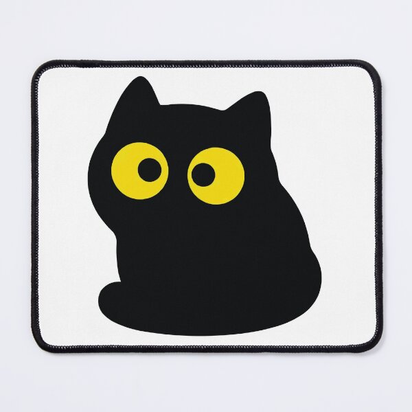 Item preview, The Void Stares Back - Minimalist Black Cat Blob designed and sold by Petzzz.