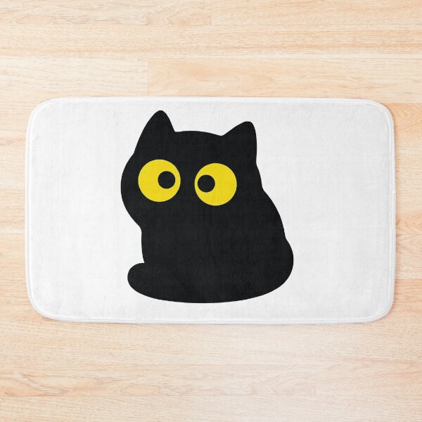 Item preview, The Void Stares Back - Minimalist Black Cat Blob designed and sold by Petzzz.