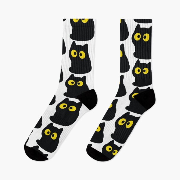 Item preview, The Void Stares Back - Minimalist Black Cat Blob designed and sold by Petzzz.