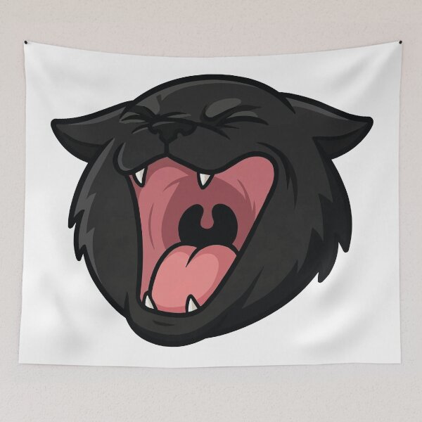 Item preview, Screaming Void - Funny Yawning Black Cat designed and sold by Petzzz.