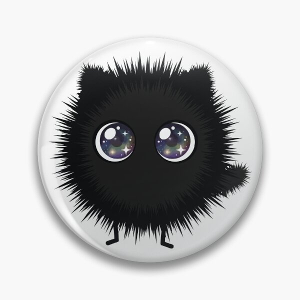 Item preview, Fuzzy Void - Cute Soot Spirit Black Cat designed and sold by Petzzz.