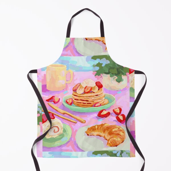 Item preview, Colorful Breakfast Illustration with Pancakes, Croissant & Coffee Mug designed and sold by Naine  M..