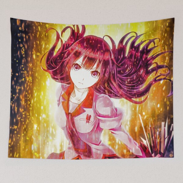Item preview, Hitagi Senjougahara Bakemonogatari Anime Girl Waifu Fierce School Aura Intensity designed and sold by Tokyonomad.
