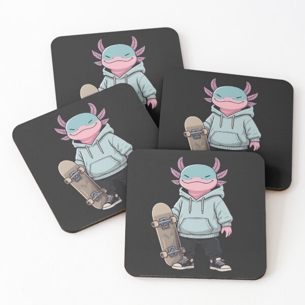 Item preview, Skater Axolotl – Chill Streetwear Skateboard Illustration designed and sold by ColorSplash123.