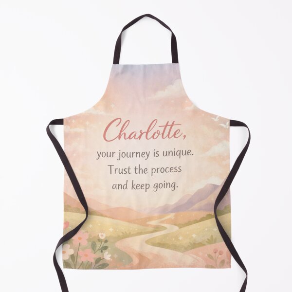 Item preview, Charlotte – Your Journey Is Unique | Personalized Motivational Quote Art designed and sold by Pink Decor .