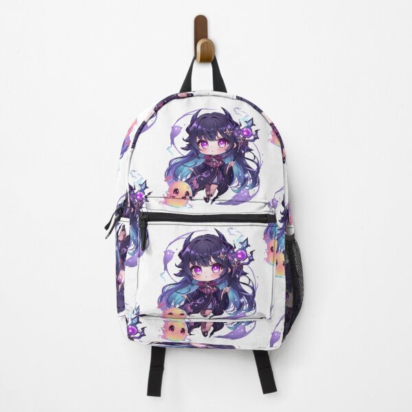 Item preview, Seraphyne Mourndusk – Cute Necromancer of Dark Spirits | Chibi Anime Fantasy Art designed and sold by Monzora.