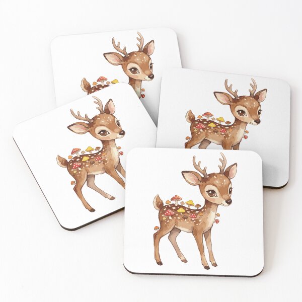 Item preview, Magical Cottagecore: Mushroom Fawn's Spots designed and sold by bapupa.
